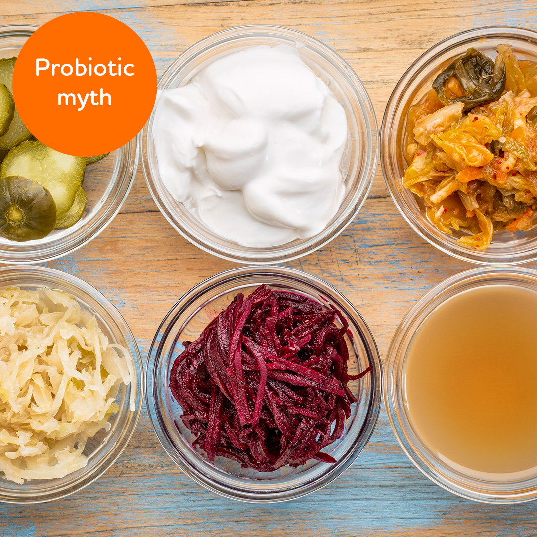 Probiotic myth: Eating healthy food will give me enough probiotics